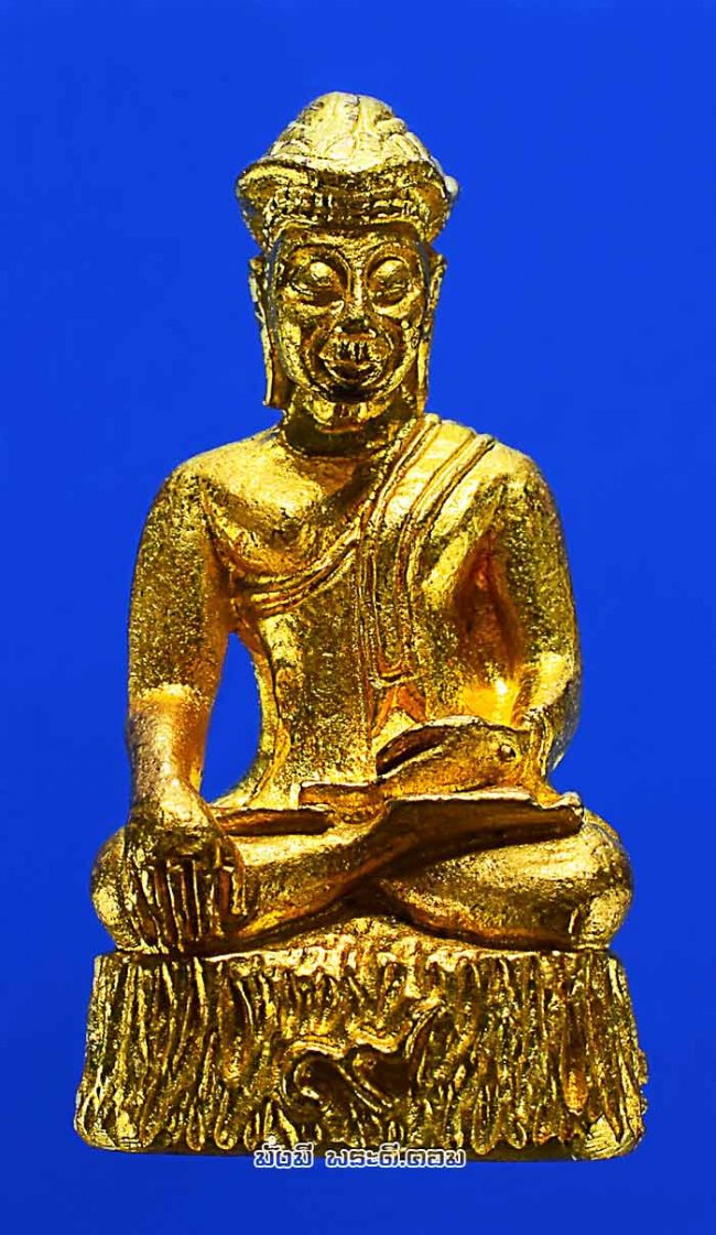รูปหล่อพระบัวเข็มหลวงปู่โทน กันตสีโล วัดเขาน้อยคีรีวัน จ.ชลบุรี ปี 2549 เนื้อทองเหลืองอุดกริ่งกล่องเดิมครับ 